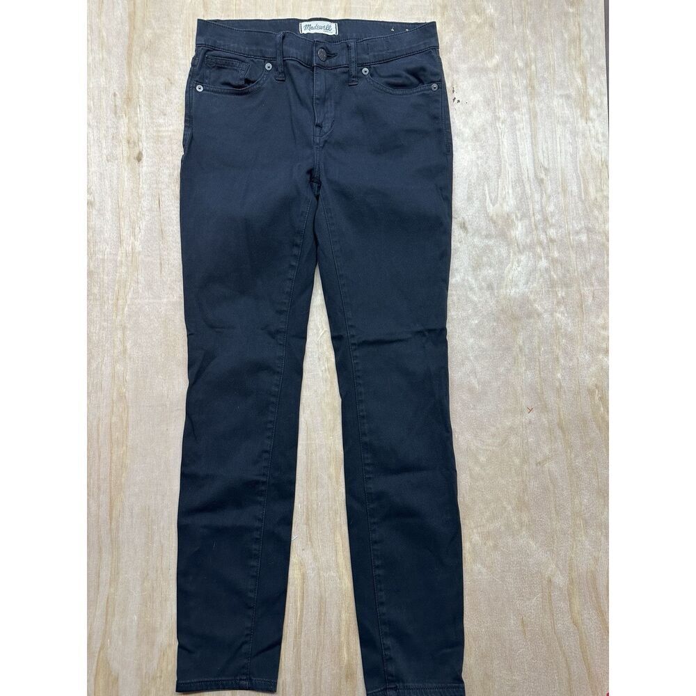 MADEWELL Jeans Womens 27 Skinny Skinny Stretch Dark Washed‎ Denim Cotton Black